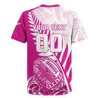Custom New Zealand Rugby Silver Fern Rugby Jersey Aotearoa Maori Pink Version - Wonder Print Shop