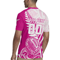 Custom New Zealand Rugby Silver Fern Rugby Jersey Aotearoa Maori Pink Version - Wonder Print Shop