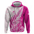 Custom New Zealand Rugby Silver Fern Zip Hoodie Aotearoa Maori Pink Version - Wonder Print Shop