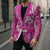 New Zealand Silver Fern Rugby All Pink Blazer Maori Tiki Player With Ta Moko Tribal - Wonder Print Shop