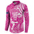 New Zealand Silver Fern Rugby All Pink Button Sweatshirt Maori Tiki Player With Ta Moko Tribal - Wonder Print Shop