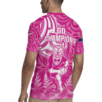 New Zealand Silver Fern Rugby All Pink Rugby Jersey Maori Tiki Player With Ta Moko Tribal - Wonder Print Shop