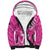 New Zealand Silver Fern Rugby All Pink Sherpa Hoodie Maori Tiki Player With Ta Moko Tribal - Wonder Print Shop
