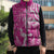 New Zealand Silver Fern Rugby All Pink Sleeveless Puffer Jacket Maori Tiki Player With Ta Moko Tribal - Wonder Print Shop