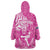 New Zealand Silver Fern Rugby All Pink Wearable Blanket Hoodie Maori Tiki Player With Ta Moko Tribal - Wonder Print Shop