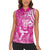 New Zealand Silver Fern Rugby All Pink Women Sleeveless Polo Shirt Maori Tiki Player With Ta Moko Tribal - Wonder Print Shop