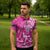New Zealand Silver Fern Rugby All Pink Zipper Polo Shirt Maori Tiki Player With Ta Moko Tribal - Wonder Print Shop