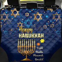 Hanukkah Festival Back Car Seat Cover Eight Nights Menorah Dreidel - Wonder Print Shop