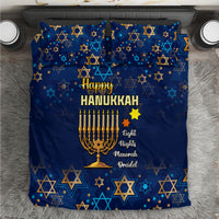 Hanukkah Festival Bedding Set Eight Nights Menorah Dreidel - Wonder Print Shop