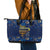 Hanukkah Festival Leather Tote Bag Eight Nights Menorah Dreidel - Wonder Print Shop