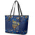 Hanukkah Festival Leather Tote Bag Eight Nights Menorah Dreidel - Wonder Print Shop