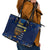 Hanukkah Festival Leather Tote Bag Eight Nights Menorah Dreidel - Wonder Print Shop