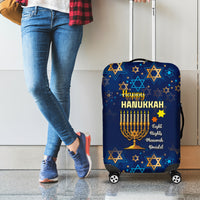 Hanukkah Festival Luggage Cover Eight Nights Menorah Dreidel - Wonder Print Shop