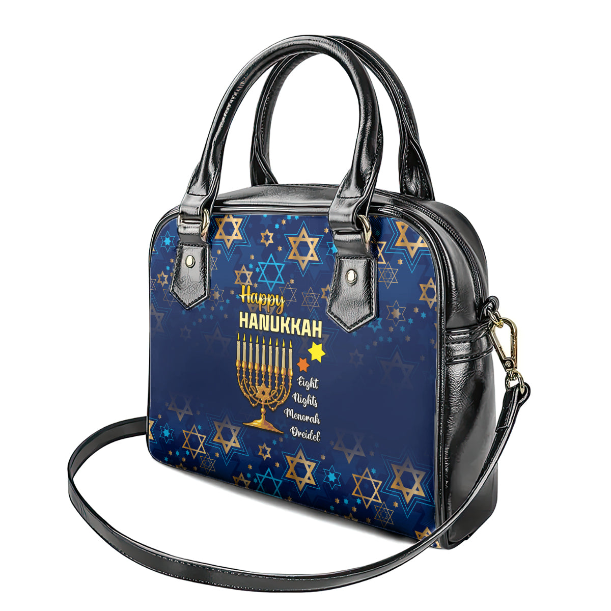 personalised-hanukkah-festival-shoulder-handbag-eight-nights-menorah-dreidel