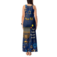 Personalised Hanukkah Festival Tank Maxi Dress Eight Nights Menorah Dreidel - Wonder Print Shop