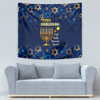 Hanukkah Festival Tapestry Eight Nights Menorah Dreidel - Wonder Print Shop