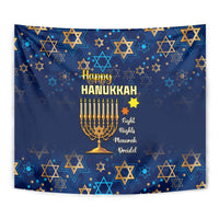 Hanukkah Festival Tapestry Eight Nights Menorah Dreidel - Wonder Print Shop