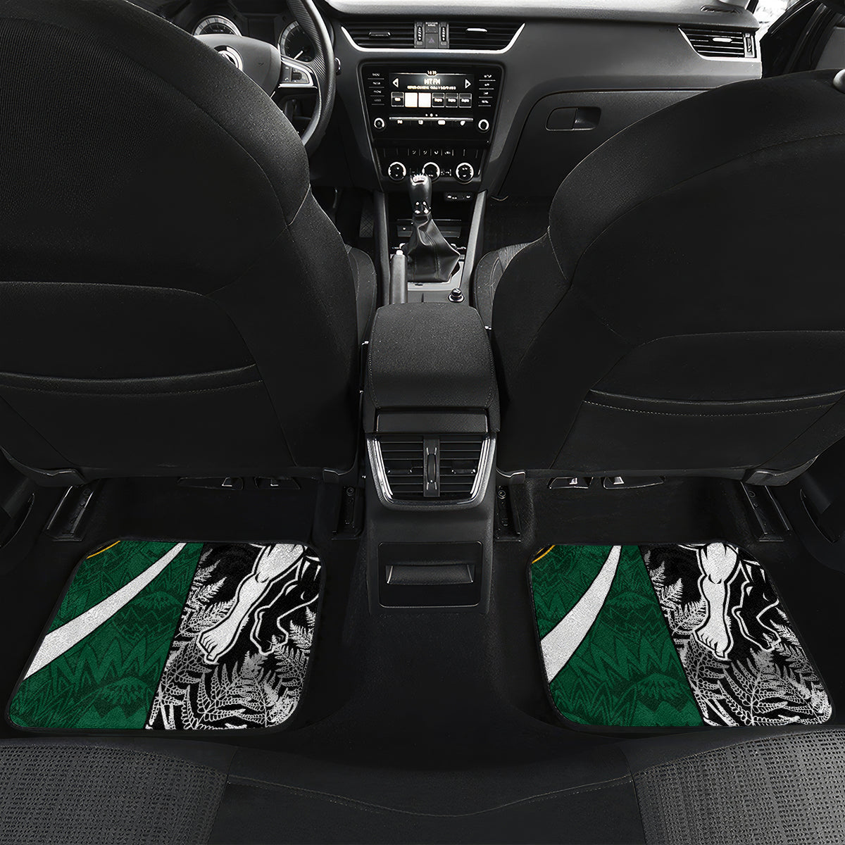 Custom New Zealand and South Africa Rugby Car Mats Silver Fern Protea Pattern World Cup 2023 - Wonder Print Shop