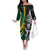 Custom New Zealand and South Africa Rugby Family Matching Off Shoulder Long Sleeve Dress and Hawaiian Shirt Silver Fern Protea Pattern World Cup 2023 - Wonder Print Shop