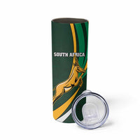 New Zealand and South Africa Rugby Skinny Tumbler Silver Fern Protea Pattern - Wonder Print Shop
