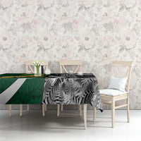 Custom New Zealand and South Africa Rugby Tablecloth Silver Fern Protea Pattern World Cup 2023 - Wonder Print Shop