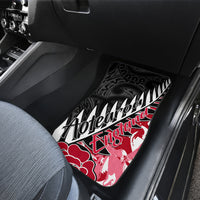 Custom New Zealand and England Rugby Car Mats Silver Fern With Red Rose World Cup 2023 - Wonder Print Shop