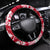 New Zealand and England Rugby Steering Wheel Cover Silver Fern With Red Rose World Cup 2023