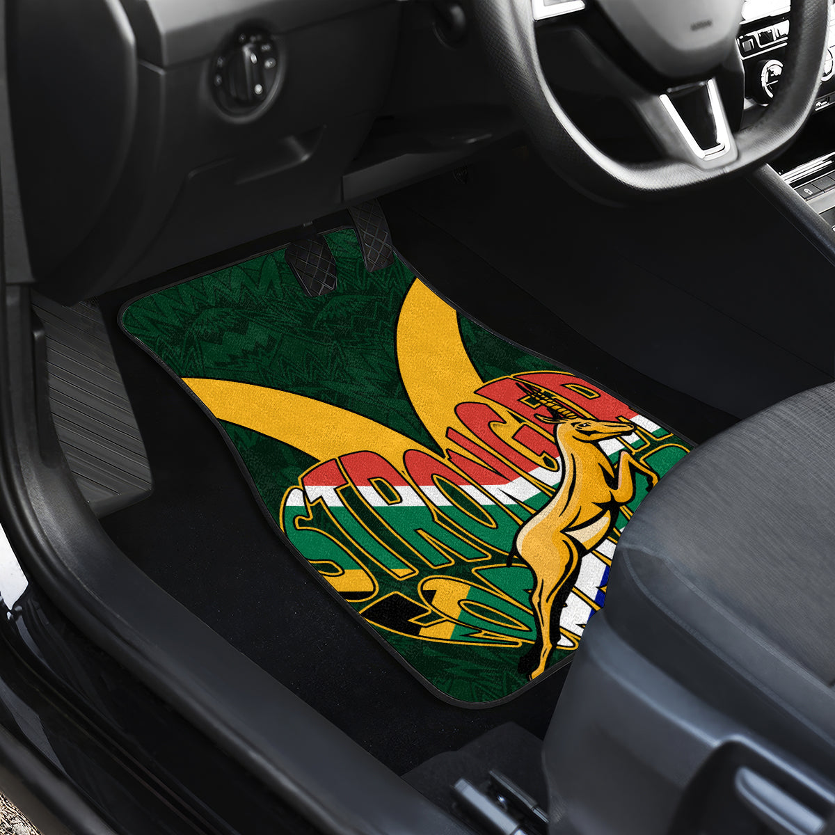 Custom South Africa Rugby Car Mats Stronger Together Stronger Forever Bokke World Cup 2023 - Wonder Print Shop