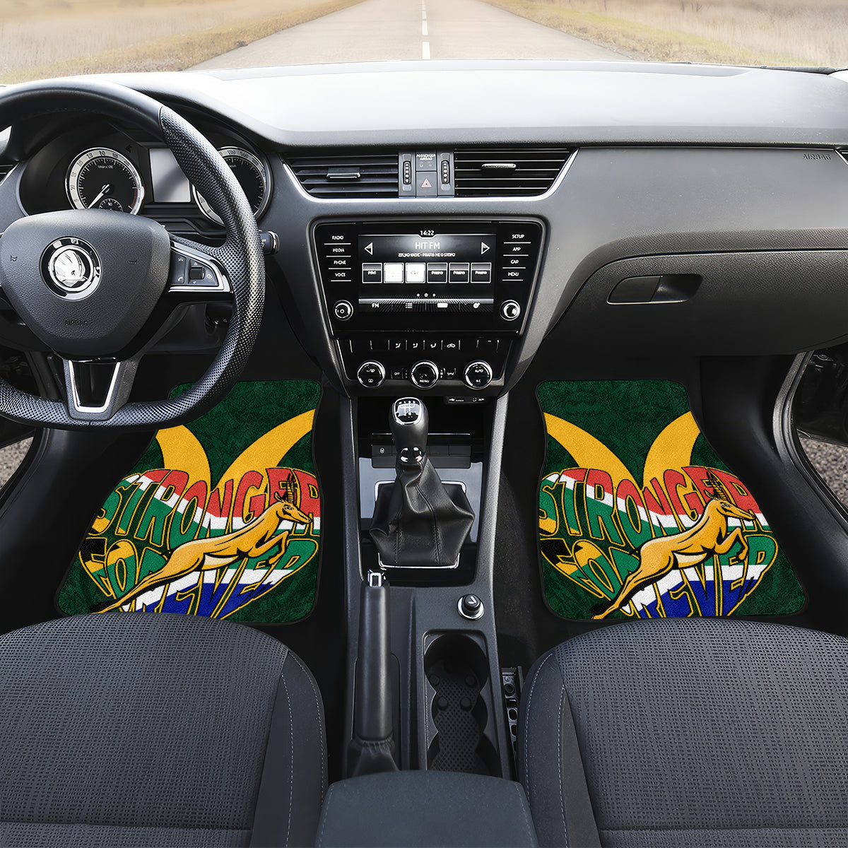 Custom South Africa Rugby Car Mats Stronger Together Stronger Forever Bokke World Cup 2023 - Wonder Print Shop