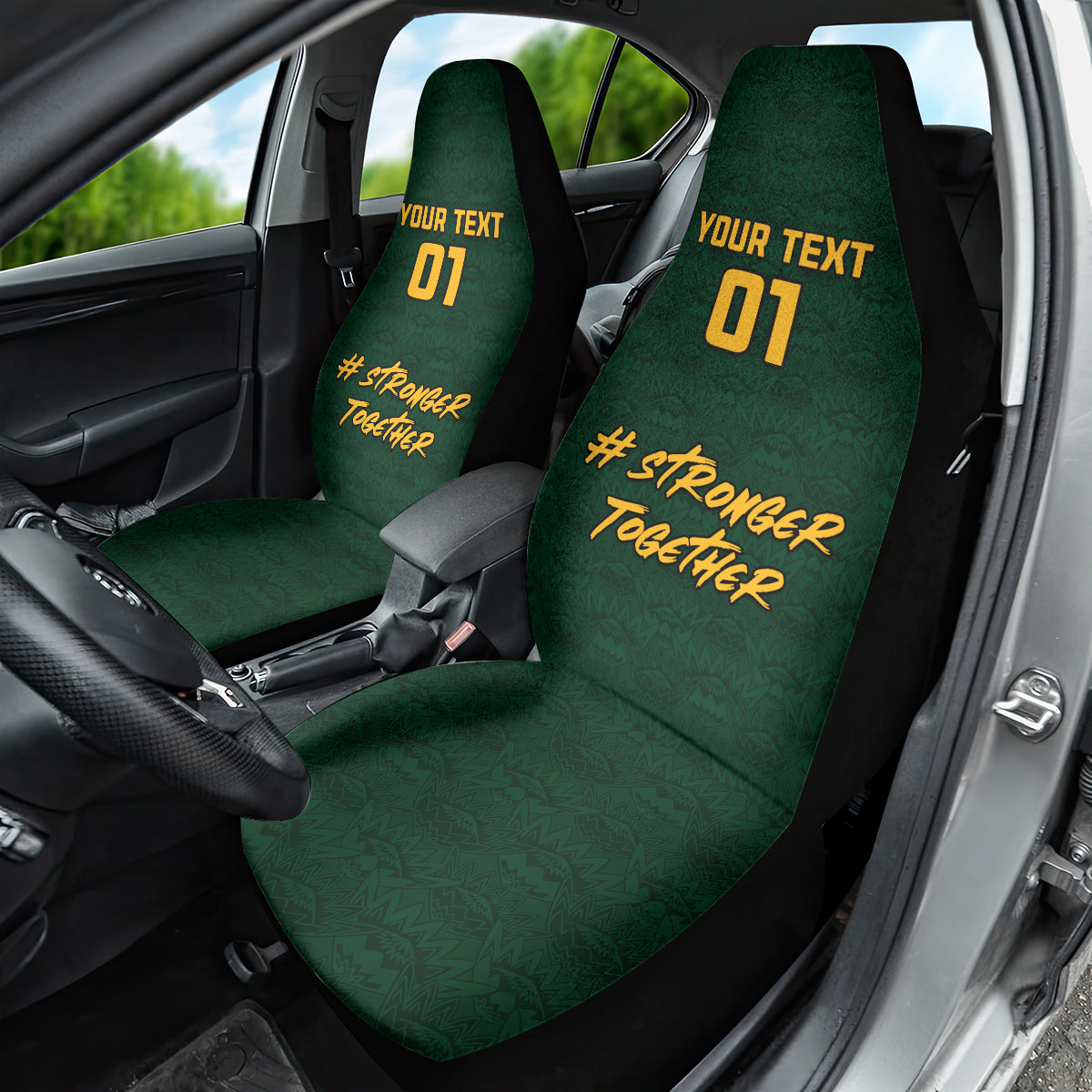 Custom South Africa Rugby Car Seat Cover Stronger Together Stronger Forever Bokke World Cup 2023 - Wonder Print Shop