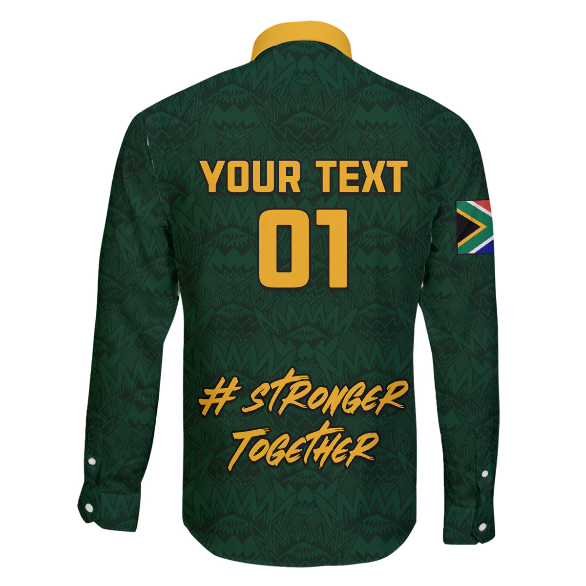 Custom South Africa Rugby Family Matching Off Shoulder Long Sleeve Dress and Hawaiian Shirt Stronger Together Stronger Forever Bokke World Cup 2023 - Wonder Print Shop