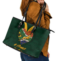 Custom South Africa Rugby Leather Tote Bag Stronger Together Stronger Forever Bokke World Cup 2023 - Wonder Print Shop