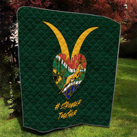 Custom South Africa Rugby Quilt Stronger Together Stronger Forever Bokke World Cup 2023 - Wonder Print Shop