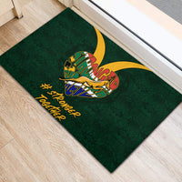 Custom South Africa Rugby Rubber Doormat Stronger Together Stronger Forever Bokke World Cup 2023 - Wonder Print Shop