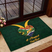 Custom South Africa Rugby Rubber Doormat Stronger Together Stronger Forever Bokke World Cup 2023 - Wonder Print Shop