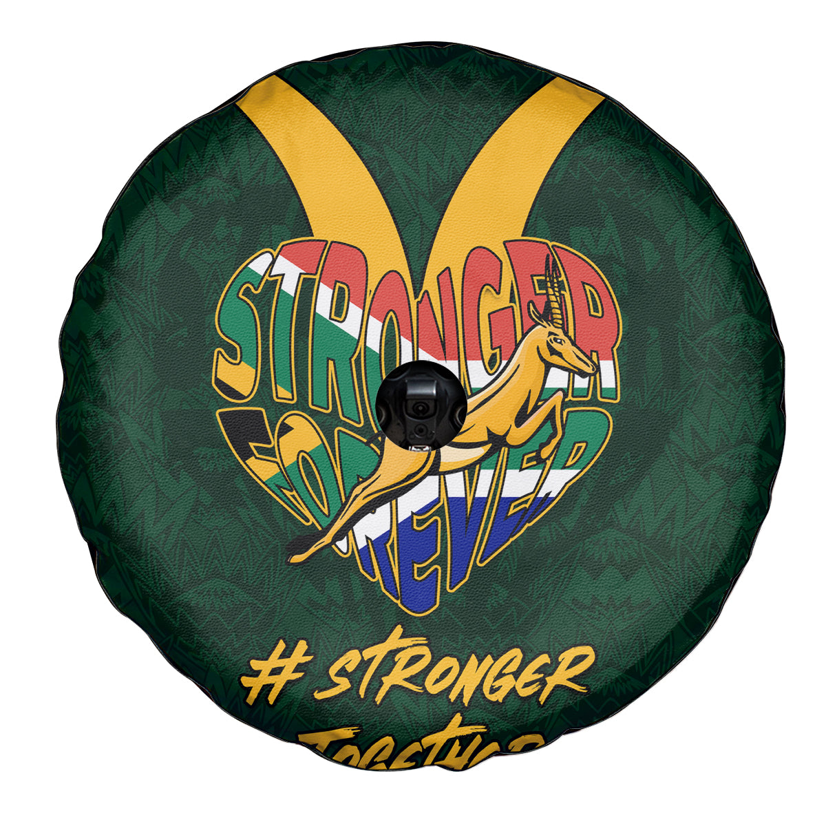 Custom South Africa Rugby Spare Tire Cover Stronger Together Stronger Forever Bokke World Cup 2023 - Wonder Print Shop
