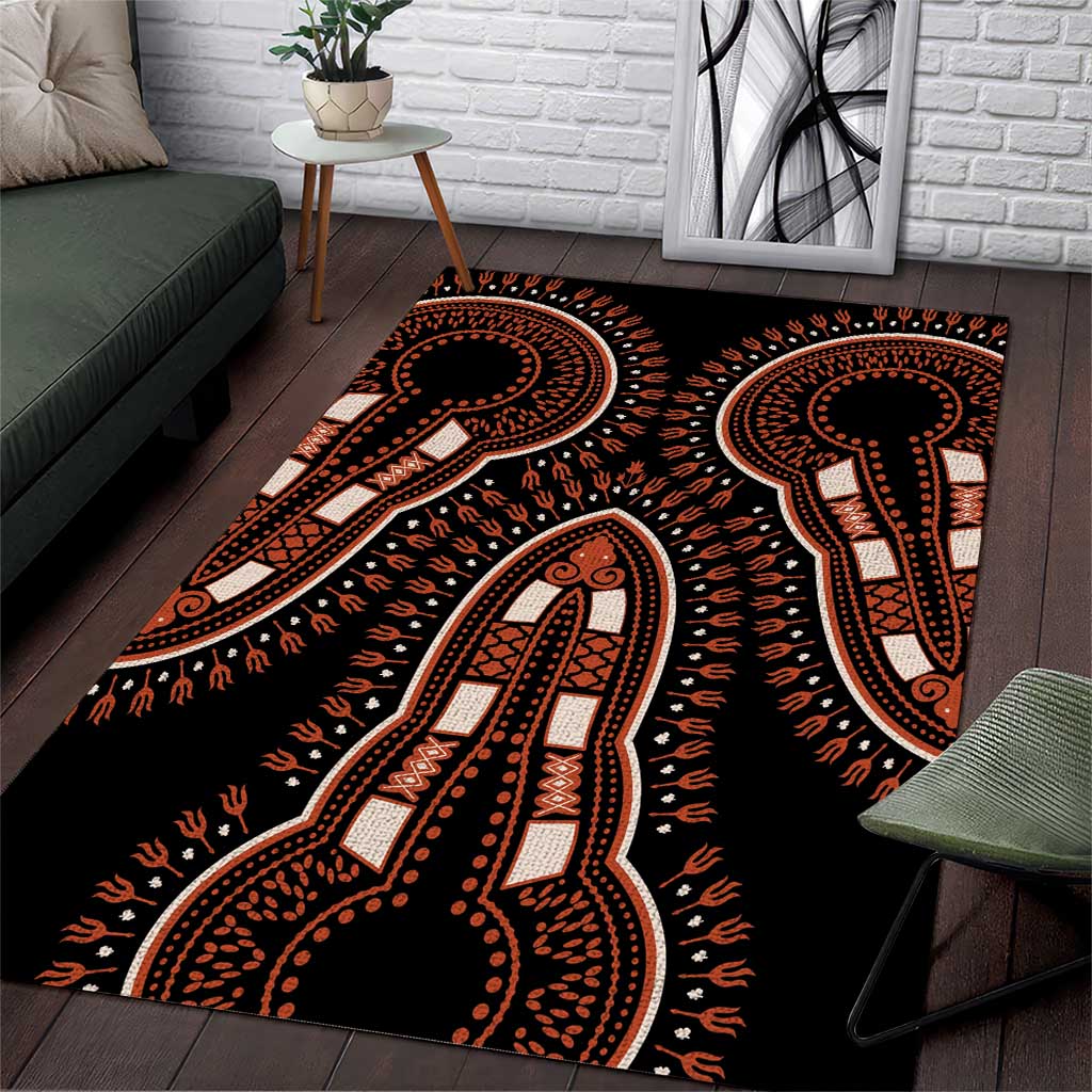 African Dashiki Pattern Vintage Area Rug - Wonder Print Shop