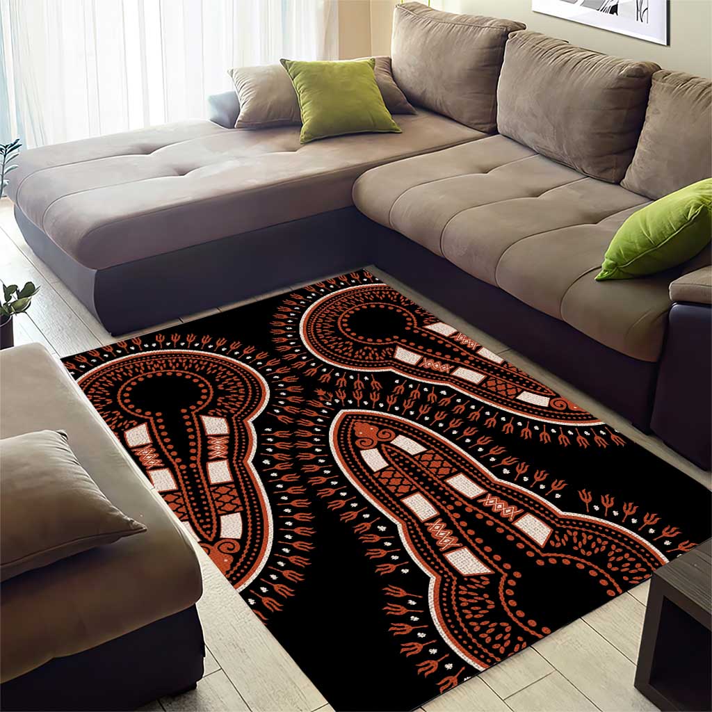 African Dashiki Pattern Vintage Area Rug - Wonder Print Shop