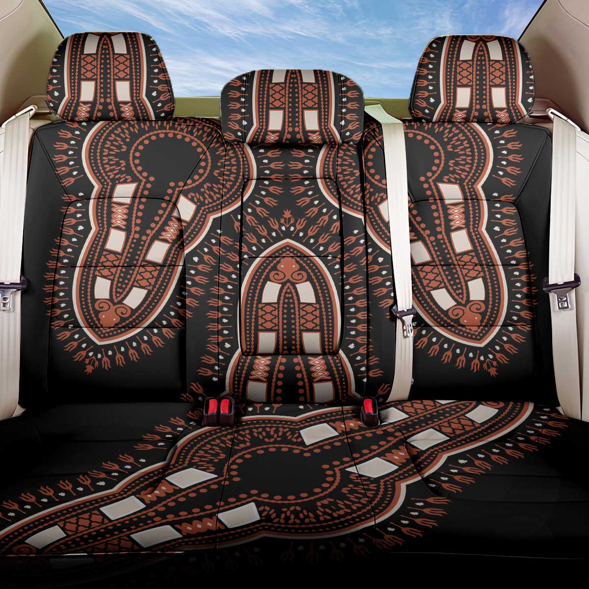 African Dashiki Pattern Vintage Back Car Seat Cover - Wonder Print Shop