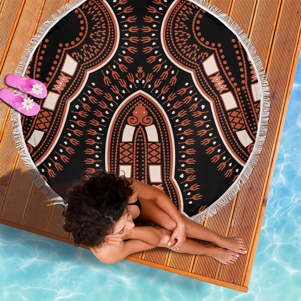 African Dashiki Pattern Vintage Beach Blanket - Wonder Print Shop