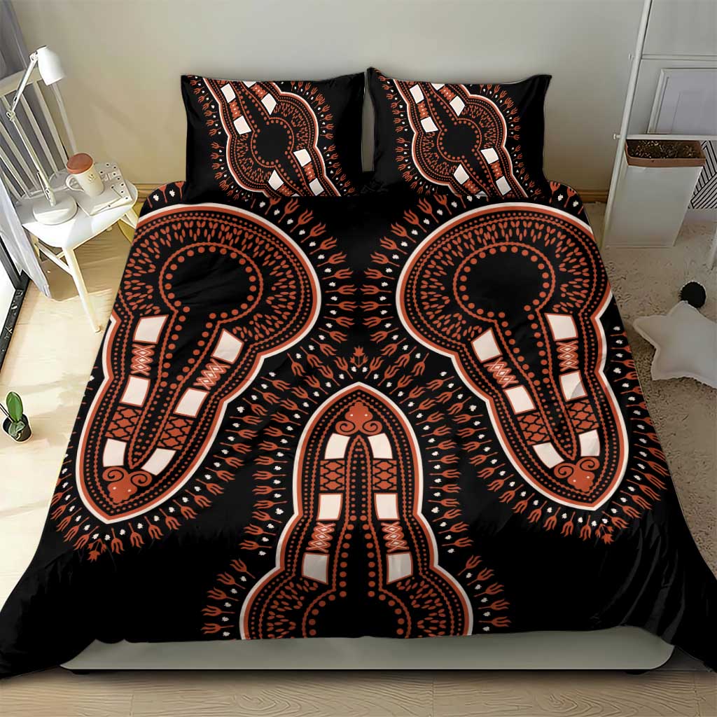 African Dashiki Pattern Vintage Bedding Set - Wonder Print Shop