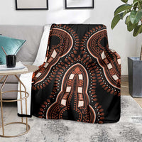 African Dashiki Pattern Vintage Blanket