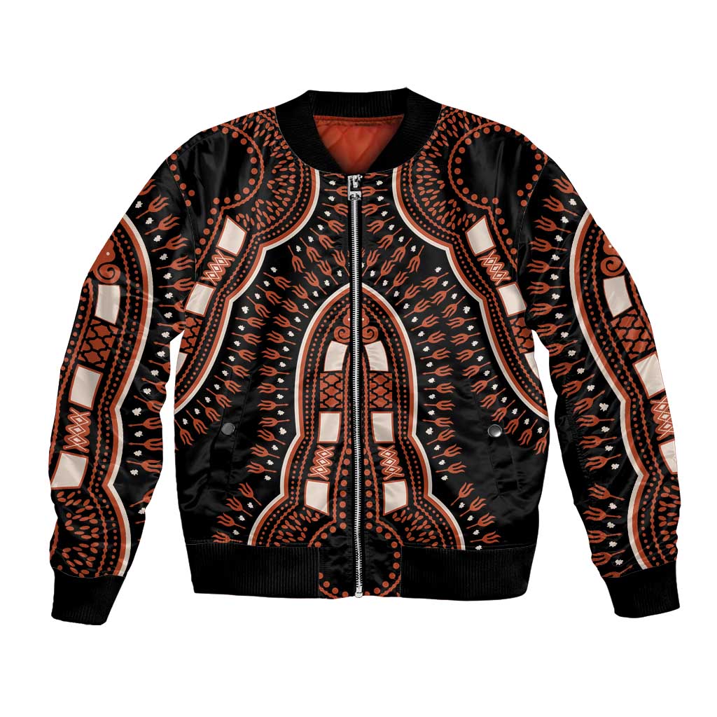African Dashiki Pattern Vintage Bomber Jacket - Wonder Print Shop