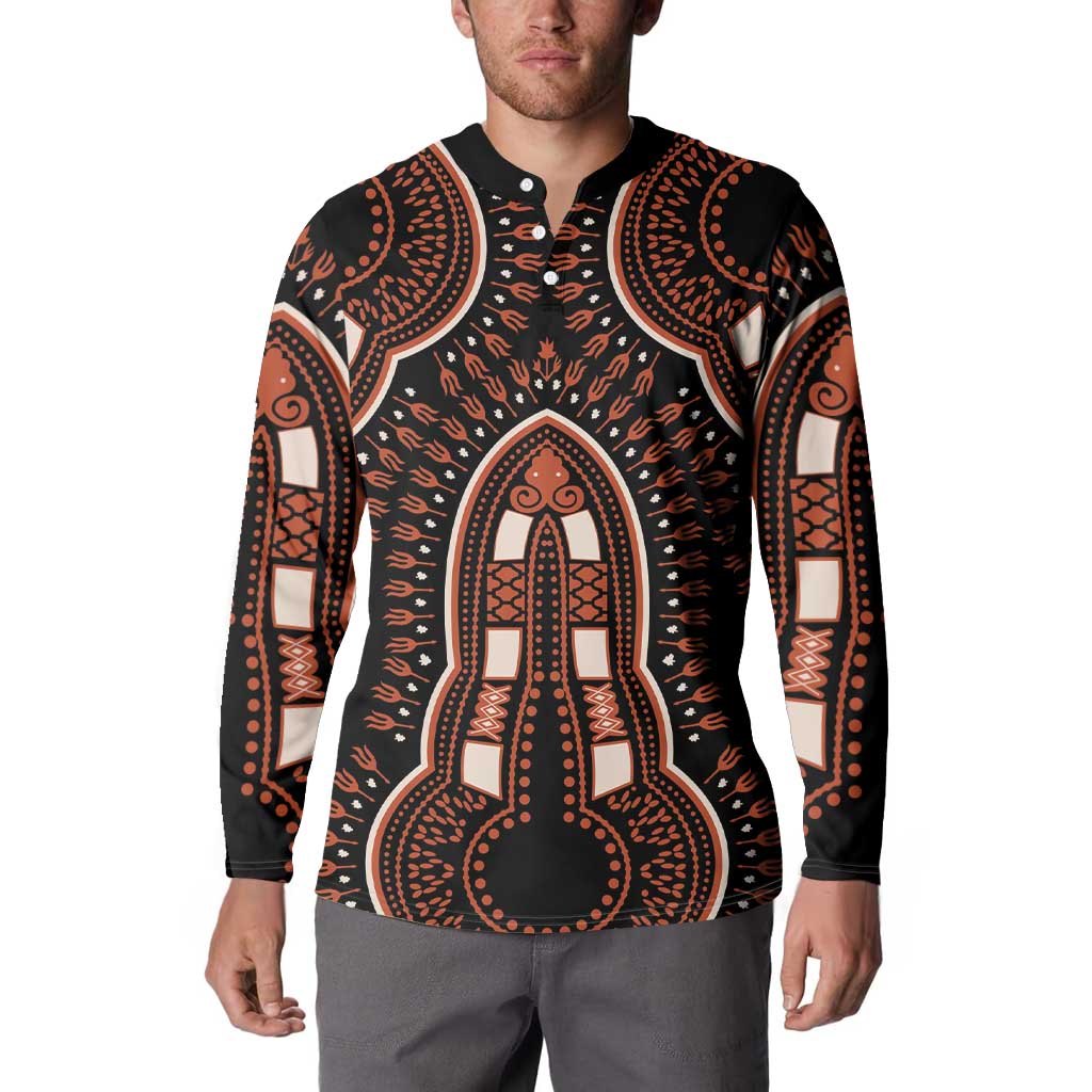 African Dashiki Pattern Vintage Button Sweatshirt - Wonder Print Shop