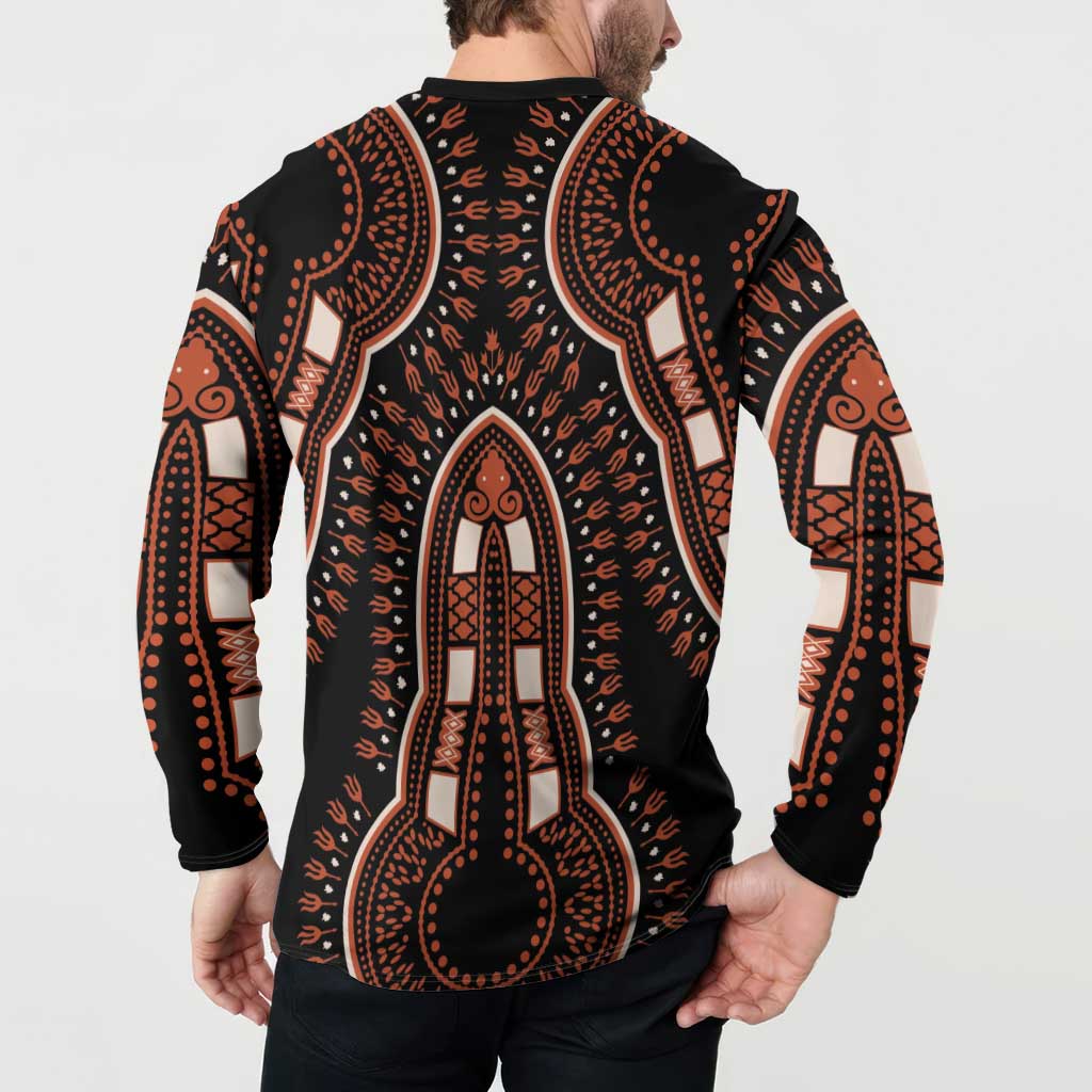 African Dashiki Pattern Vintage Button Sweatshirt - Wonder Print Shop