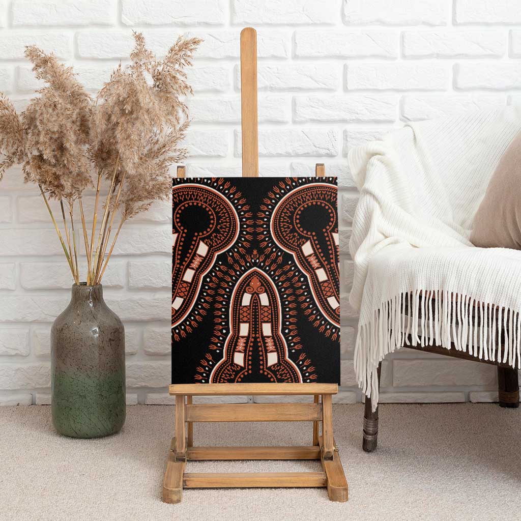 African Dashiki Pattern Vintage Canvas Wall Art - Wonder Print Shop