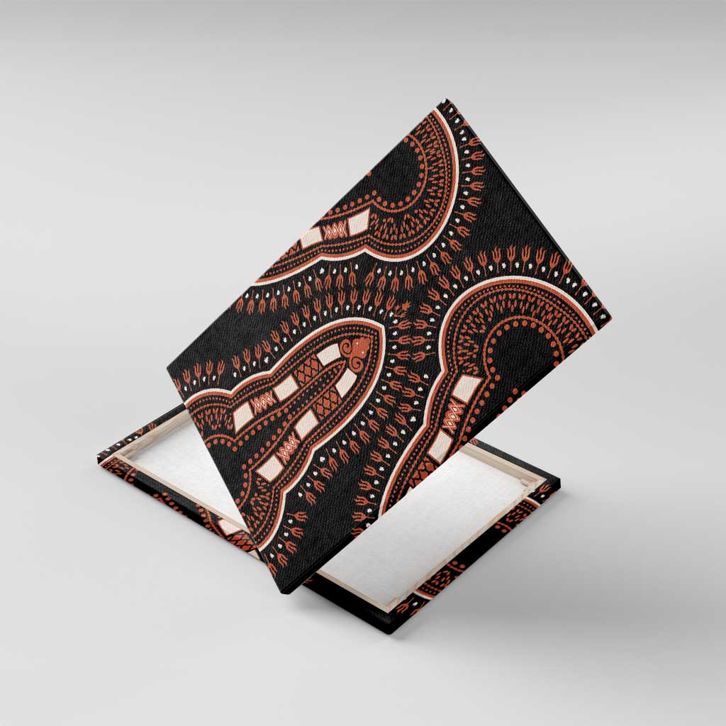 African Dashiki Pattern Vintage Canvas Wall Art - Wonder Print Shop