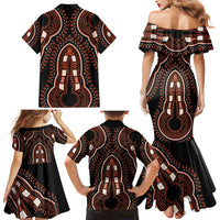 African Dashiki Pattern Vintage Family Matching Mermaid Dress and Hawaiian Shirt - Wonder Print Shop