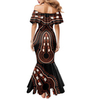 African Dashiki Pattern Vintage Family Matching Mermaid Dress and Hawaiian Shirt - Wonder Print Shop