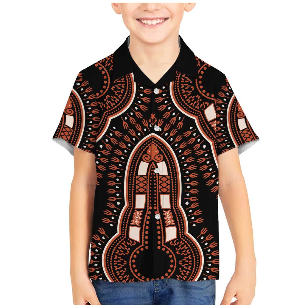 African Dashiki Pattern Vintage Family Matching Mermaid Dress and Hawaiian Shirt - Wonder Print Shop